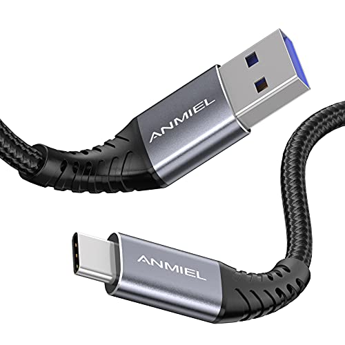 USB-C Kabel,1M 3.1A Schnellladung und 5Gbps Datensynchronisation,geflochtenes USB3.0 A auf USB-C Ladekabel, USB Typ C Kabel,passend für Samsung Galaxy Note 8 S8 S9 S10 S20,Sony XZ,LGV20,HTC usw von ANMIEL