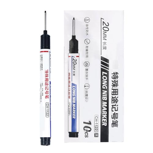 10 Stcs Tief Lochmarker Stift 20mm 20 Mm Tief Erreichen Marker Ölbasis Carpenter Wasserdichte Nibs von ANMITI