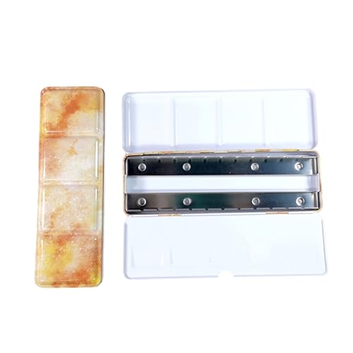 24 Well Metallfarbenpalette Hülle Aquarellfarbe Mit Deckel Aquarell Tablett Für Öl Acryl Gouaches Farben Farben von ANMITI
