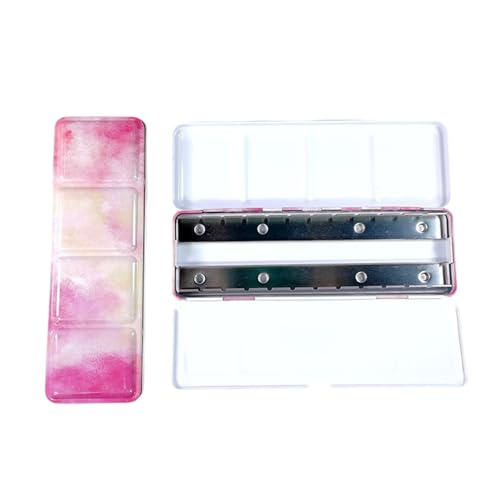 24 Well Metallfarbenpalette Hülle Aquarellfarbe Mit Deckel Aquarell Tablett Für Öl Acryl Gouaches Farben Farben von ANMITI