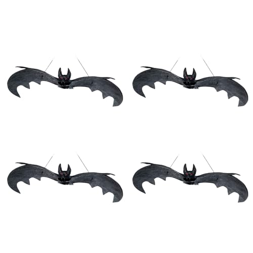 4pcs Realistische Fledermausform Dekoration Halloween Hanging Ornament Für Garten Yard Klassenzimmer Ladenfenster Display Gedruckte Hängende Dekoration von ANMITI