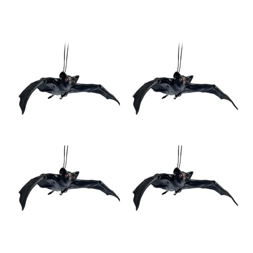 4pcs Realistische Fledermausform Dekoration Halloween Hanging Ornament Für Garten Yard Klassenzimmer Ladenfenster Display Gedruckte Hängende Dekoration von ANMITI