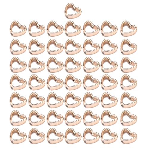 ANMITI 50 Pcs Herzrahmenperlen Doppel Loch Abstandshalteranschlüsse Herzanhänger CCB Für Schmuckabstandshalter Geeignet ANMITI 50 Pcs Herzrahmenperlen Doppel Loch Abstandshalteranschlüsse Herzanhänger CCB Für Schmuckabstandshalter Geeignet von ANMITI