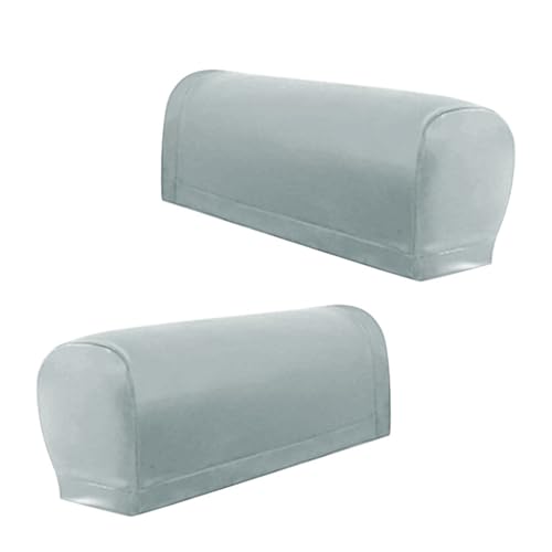ANMITI 2pcs Dehnbare Möbelarmabdeckungen + 4 Grip Pad Waterefackie PU Schnelle Installation Haustierfreundliche Hausarmlehre Schützer Keine Werkzeuginstallationsstuhlabdeckungen von ANMITI