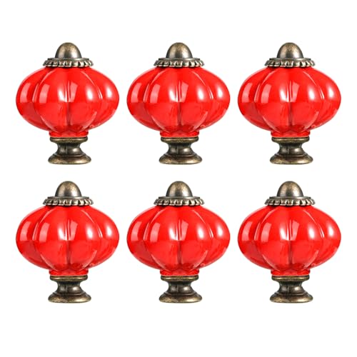 ANMITI 6pcs Keramikschrankknaufschublade Zieh Kürbisformmöbel Dekoratives Für Küchenschrank Garderobe Dauerhafte Möbelgriffe Und Für Kommoden Modern von ANMITI