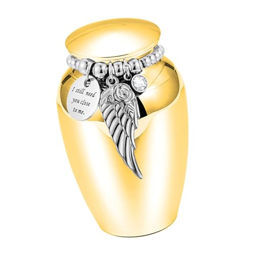 ANMITI Aluminiumlegierung Haustier Urne Mit Flügelperlendesign Sicherer Leckeres Versiegelung Aschehalter Für Pet Memorial Keepsakes Charme Dekore Rstralierende Gedenksurne ANMITI Aluminiumlegierung Haustier Urne Mit Flügelperlendesign Sicherer Leckeres Versiegelung Aschehalter Für Pet Memorial Keepsakes Charme Dekore Rstralierende Gedenksurne von ANMITI