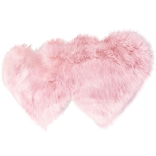 ANMITI Double Heart Form Bereich Teppiche Faux Sheepskin Fluffys Fluffys Fuzzy Weiche Plüsch Dekorative Maschine Waschbare Plüsch von ANMITI