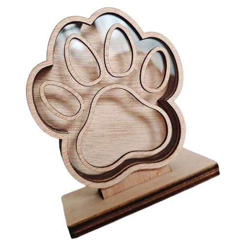 ANMITI Handgefertigte Hölzerne Haustier Gedenkbox Pet Fell Pelz Display Hülle Personalisierung Name Schreiben Für Home Desktop Dekoration Geschenkfell Gedenkschachtel von ANMITI