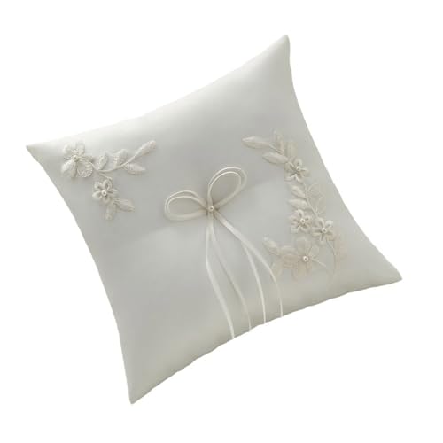 ANMITI Handgefertigte Perlenkissen Weiße Ringe Bearer Kissen Für Blumenmädchen Hochzeit Verpflichtung Prom Party Dekorationen Handgefertigte Perlenringe ANMITI Handgefertigte Perlenkissen Weiße Ringe Bearer Kissen Für Blumenmädchen Hochzeit Verpflichtung Prom Party Dekorationen Handgefertigte Perlenringe von ANMITI