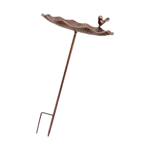 ANMITI Hochleistungsmetall Vogel Badewater Teller Außenwässerung Rostfester Finish Vintage Gartendekoration Einfach Zu Reinig Zu Reinigem Rostfrohen Garten Vogelhäuschen Mit Großer Kapazität von ANMITI