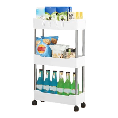 ANMITI Platz Effiziente Rollende Badezimmerwagen Mit Rädern Multi Layer Küche Organisatoren Mobile Lagerregal Für Häuser Rolling Cart Für Badezimmer Küchenlücken von ANMITI