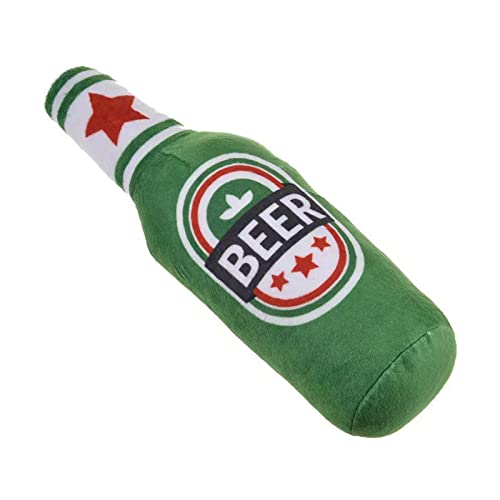 ANMITI Schöner Hundequietschen Spielzeug Kleine Bierflasche Interactive Plush of War Röhre Für Mittelgroße Hunde Tauziehen Spielzeugspielzeug von ANMITI