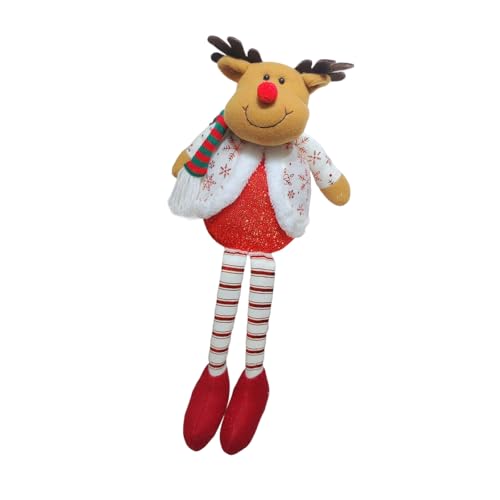 ANMITI Weihnachten Plüsch Desktop Orament Santa Rentier Schneemann Sitzende Figuren Tabletop Dekoration Für Mantel Kinderzimmer Weihnachten Charakterfiguren von ANMITI