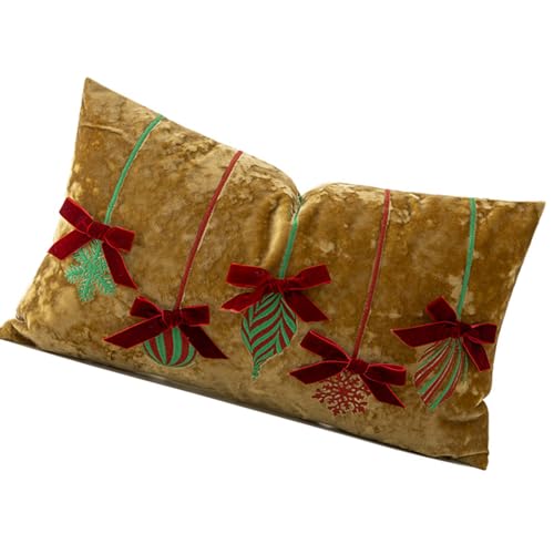 ANMITI Weihnachtspolyester Kissenkoffer Stickerei Entwirft Komfortable Home Accessoire Weihnachtsdekorative Cover/ von ANMITI