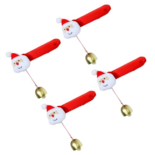 ANMITI Weihnachtstür Griffschutz Mit Hängenden Glocken Set Aus 4 Wiederverwendbaren Tuchabdeckungen Für Winter Home Decors Urlaub Türgriff Beschützer ANMITI Weihnachtstür Griffschutz Mit Hängenden Glocken Set Aus 4 Wiederverwendbaren Tuchabdeckungen Für Winter Home Decors Urlaub Türgriff Beschützer von ANMITI