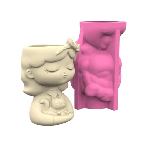 Dekorative Silikonform Für Handgefertigte Pflanzer Zementharz Girl Form Accessoire Blumentöpfe Herstellung Künstlerischer Sukkulenten Topf Silikonform Dekorative Silikonform Für Handgefertigte Pflanzer Zementharz Girl Form Accessoire Blumentöpfe Herstellung Künstlerischer Sukkulenten Topf Silikonform von ANMITI