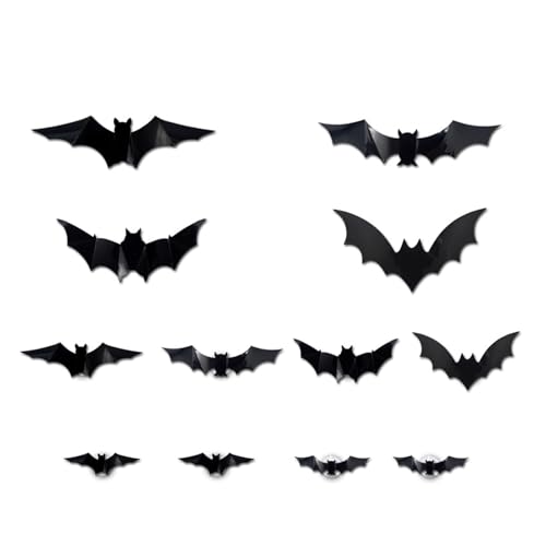 Leuchtender Fledermausaufkleber Mit LED Light Light Adhäsive PVC Wandtattoos Beleuchtetes Fenster Klammer Leuchtender Fledermausaufkleber Mit LED Light Light Adhäsive PVC Wandtattoos Beleuchtetes Fenster Klammer von ANMITI
