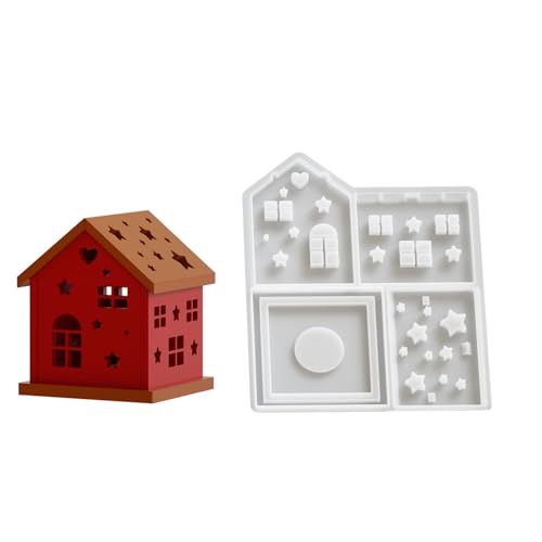 Multifauntal Silikonform Nacht Licht Ständer Hausform Basteln Epoxidharzformen Ornament Formen Silikon Kerzenhalterform Schimmel von ANMITI
