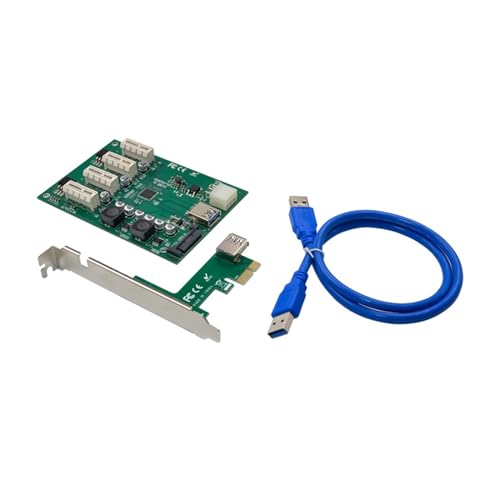 PCIe Zu PCI E 4 Ports Desktop Erweiterte Karte 1X USB Extender Board Desktop PCIe ASM1184E von ANMITI