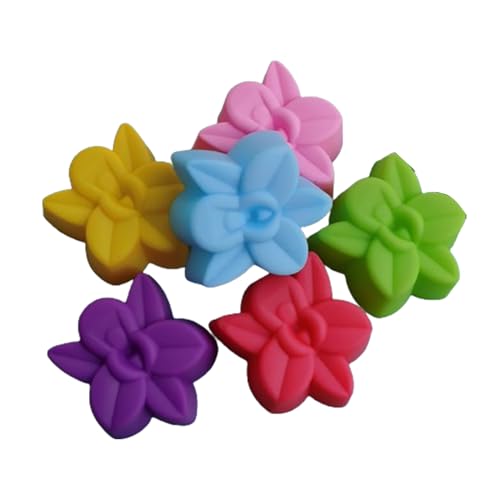 Packung Von 6 Silikon Backformen Wiederverwendbare Blumförmige Backgeschirr Die Einfach Zu Reinigen Nicht Klebrig Formen Dessertformen Zum Backen von ANMITI