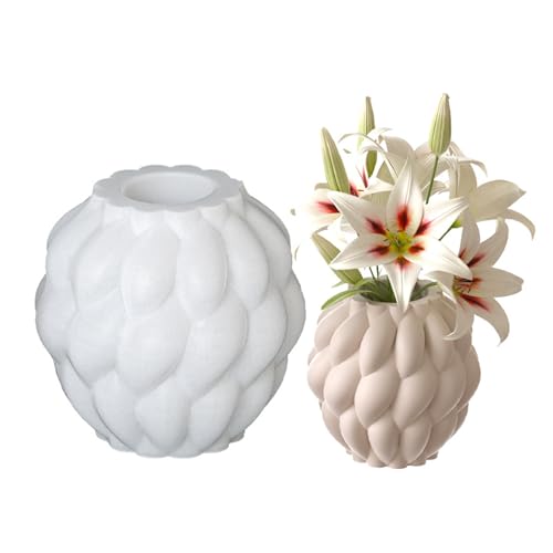 Silikonvase Formen Harz Crafting Formen Rotierende Regentropfenblütenpotformen Flexible Formen Epoxyformen Für Pflanzgefäße von ANMITI
