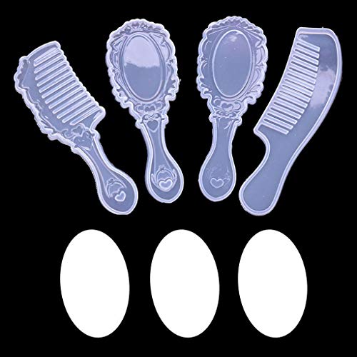 Stereo Magiespiegel Kamm Silikonform Comb Geformte Formen Gießen Epoxidharz Ton Schimmelpilze Getrocknete Blüten Für Harzschmuck von ANMITI