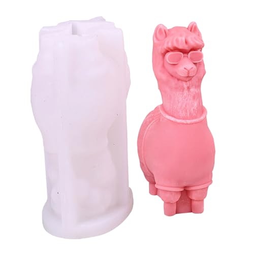 Tierförmige Silikonform Alpakas Formen Kerzenguss Schokoladenepoxidharz Back Silikonform Alpakas Guss Kerzenpflaster Backen von ANMITI