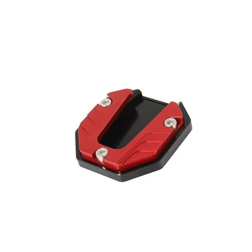 ANNAKETZPW Motorrad Seitenständer Motorrad Kickstand Pad Anti-Skid Enlarger Basis Unterstützung Erweiterung Enlarger Roller Moped Fuß Pad CNC Aluminium Legierung Motorrad Ständer Fuß(Red Package B) von ANNAKETZPW