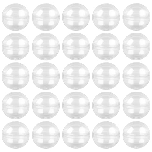 ANNASAMDO 100 Stück Transparent Leere Kugeln zum Befüllen, Acrylkugeln Runde Leere Kapseln Kleine Kunststoffkugeln zum Befüllen, Christbaumkugeln Weihnachtskugeln für DIY Geburtstag Party - 28mm ANNASAMDO 100 Stück Transparent Leere Kugeln zum Befüllen, Acrylkugeln Runde Leere Kapseln Kleine Kunststoffkugeln zum Befüllen, Christbaumkugeln Weihnachtskugeln für DIY Geburtstag Party - 28mm von ANNASAMDO