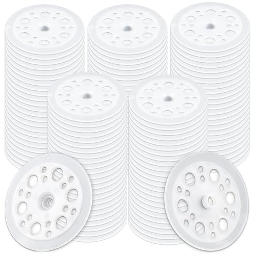 ANNASAMDO 500 Stück Unterlegplatten Kunststoff, 45mm Unterlegscheiben Schaumstoffplatten Kunststoffscheiben zur Befestigung und Unterstützung von Schaumstoff Dämmstoffteller von ANNASAMDO