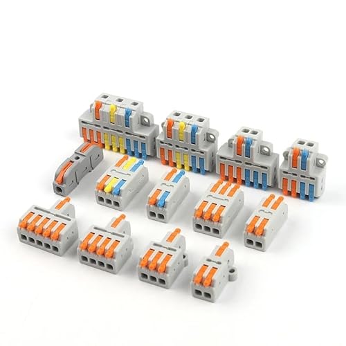 ANNBCDL 10PCS Kompakte Draht Stecker Splitter Schnelle Elektrische Kabel Splice Terminal Block for 28-12AWG Kleine Verdrahtung Stecker(D2-2O) von ANNBCDL