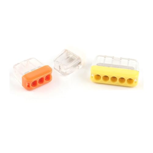 ANNBCDL 50PCS 2/3/5 Pin Schnelle Einfache Draht Spleißen Stecker Terminal Block Kompakte Push-in Leiter Verdrahtung stecker AWG 20-14(NC-202) von ANNBCDL