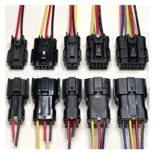 ANNBCDL DJ7022Y-2 Sedan Kabelbaum versiegelter wasserdichter Stecker 1p2p3p4p6p8p12p14p16p Stecker und Buchse Stecker Kabellänge 15 cm (Farbe: 8p Streifenleitung, Größe: 5 Sets) von ANNBCDL