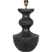 Steinhauer - Anne Lighting - tischlampe - Lyons - schwarz - holz - ø 28cm - von STEINHAUER