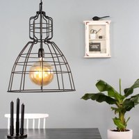 Anne Light And Home - Pendelleuchte Mark in Schwarz E27 - Schwarz von ANNE LIGHT AND HOME