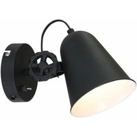 Anne Light And Home - Wandlampe Dolphin - Schwarz - 1323ZW - Smokeglas & Schwarz von ANNE LIGHT AND HOME