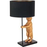 Anne Light And Home - Tischlampe Animaux - Schwarz - 7202ZW - Gold & Schwarz von ANNE LIGHT AND HOME