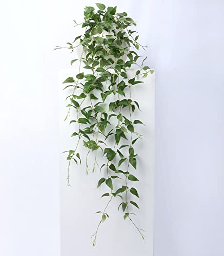 ANNIE&PANDA Künstliche Hängepflanzen Efeu Topfpflanzen 2 Stück, 129.5 cm hoch, künstliche Kunststoffpflanzen, langer Spur, kleine hängende Kunstpflanzen, Blätter, Zuhause, Innen- und Außenbereich von ANNIE&PANDA