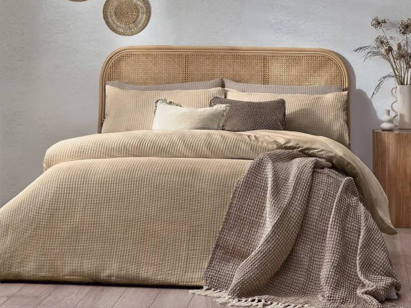 ANNIS Fashion & Accessoires Bettwäsche "CHUNKY WAFFLE", Baumwolle, 2 teilig, NEU, Waffelstruktur von ANNIS Fashion & Accessoires