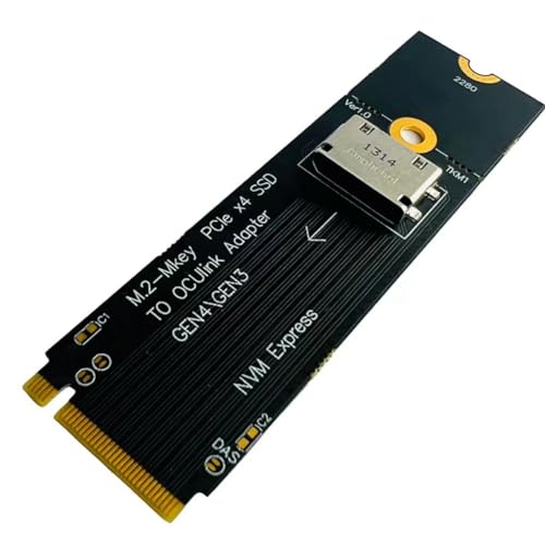 ANNJUC 1 x PCB M.2 NVME auf U.2 Oculink SFF-8612 Adapter PCI-E NGFF Multifunktions-Komfortadapter GEN4 von ANNJUC