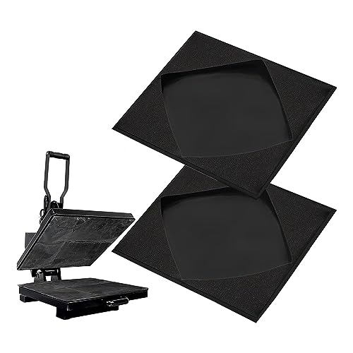 ANNJUC 2 Stück Heat Platen Wrap Cover Hitzeschutz zum Schutz von Sublimation Wärmepressmaschine A Schwarz von ANNJUC
