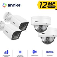 12MP Überwachungskamera Außenbereich Bewegungserkennung,Farb Nachtsicht,Fernzugriff 2 Bullet + 2 Dome - Annke von ANNKE