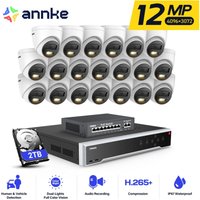 12MP Überwachungskamera Set Aussen,32 Kanäle nvr mit 20 poe Kameras,Bewegungserkennung,Nachtsicht,24/7 Aufnahme,2TB hdd - Annke von ANNKE
