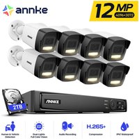 16 Kanal 12MP PoE Überwachungskamerasystem,8 x 12MP PoE ip Außenkameras 24/7 Aufzeichnung, Farbnachtsicht,2TB hdd - Annke 16 Kanal 12MP PoE Überwachungskamerasystem,8 x 12MP PoE ip Außenkameras 24/7 Aufzeichnung, Farbnachtsicht,2TB hdd - Annke von ANNKE