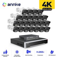 32 Kanal Überwachungskamera Aussen Set mit 24 PoE ip Kamera Nachtsicht, Bewegungserkennung, IP67 - Annke von ANNKE