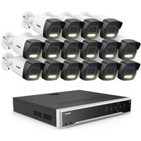 3K Außen Überwachungskamera,32 Kanal nvr und 16x 5MP PoE ip Kamera Bewegungserkennung, Farbnachtsicht, Videoüberwachungsset,8TB hdd - Annke von ANNKE