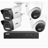 3K Videoüberwachungsset,8 Kanal mit 2 Bullet Kamera und 2 Tower Kamera Farbnachtsicht,1TB hdd - Annke von ANNKE