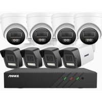 3K Videoüberwachungsset,8 Kanal mit 4 Bullet Kamera und 4 Tower Kamera Farbnachtsicht,1TB hdd - Annke von ANNKE