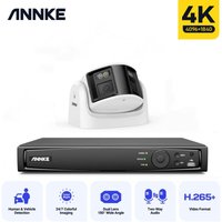 4K PoE Überwachungskamera Set 4K Kamera Panorama 180° Doppelobjektiv 2 Wege Audio Videoüberwachungssets - Annke 4K PoE Überwachungskamera Set 4K Kamera Panorama 180° Doppelobjektiv 2 Wege Audio Videoüberwachungssets - Annke von ANNKE