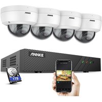 4K Ultra hd PoE 8CH Netzwerk-Videosicherheitssystem 4K-Überwachungs-NVR mit H.265-Videokomprimierung + 4K hd Wired Turret IP-Kameras 4 Kameras von ANNKE